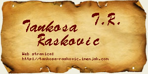 Tankosa Rašković vizit kartica